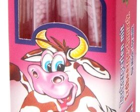Straws with strawberry flavour 8x4g