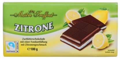 Dark chocolate with lemon cream 100g