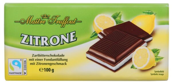 Dark chocolate with lemon cream 100g