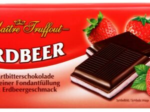 Dark chocolate with strawberry cream 100g
