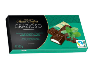 Grazioso dark chocolate with mint cream filling 100g (8x12,5g)