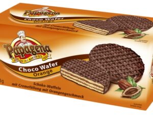 Chocolate wafers with orange flavoured cream filling 120g