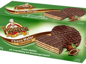 Chocolate wafers with hazelnut flavoured cream filling 120g