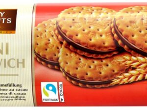 Mini sandwich biscuits with cocoa cream filling 180g