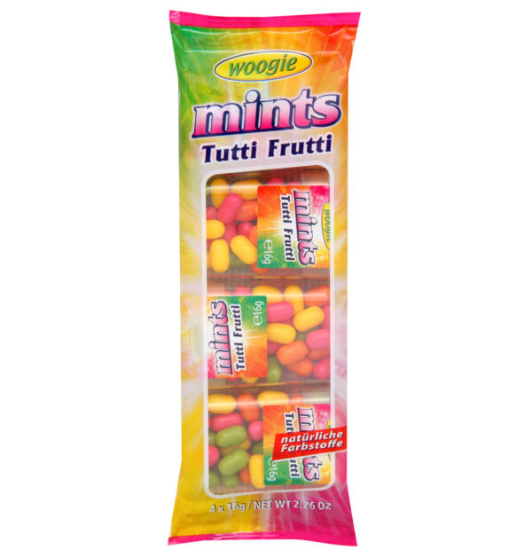 Mints tutti frutti - sugar dragees with fruit flavour 4x16g