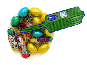 Milk chocolate eggs & bunnies with hazelnut- & milk cream 100g