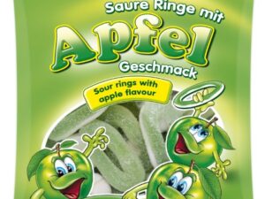 Foam-sugar gummi apple rings sour 250g