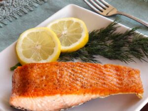 Salmon Fillet 'D' trim with Skin (Rate per kg) Approx 1.300 Kgs to 1.600 Kgs
