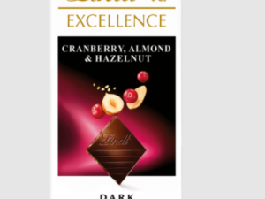 Lindt Excellence Cranberry, Almond & Hazelnut 100gm