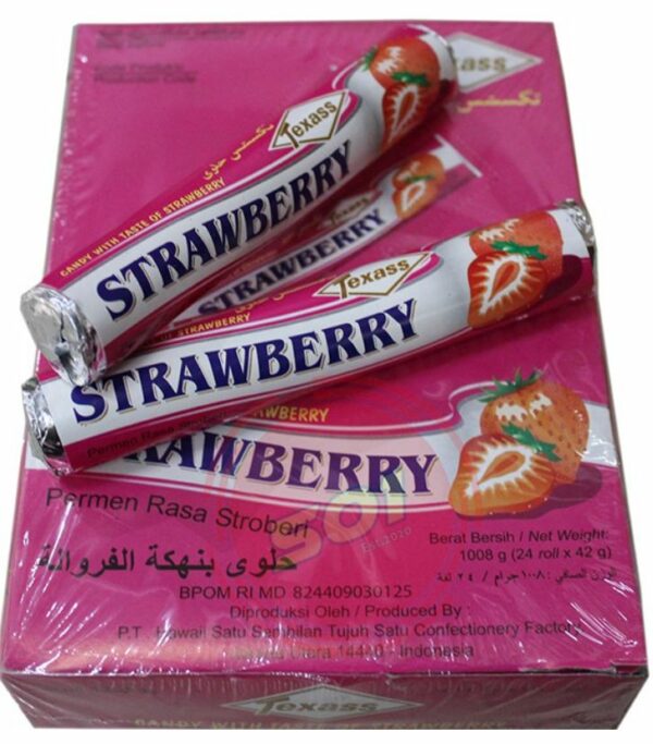 Texass Strawberry Candy 24 Rolls