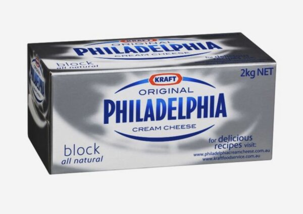 Philly Cream Cheese - 2kg block (Rate per kg)