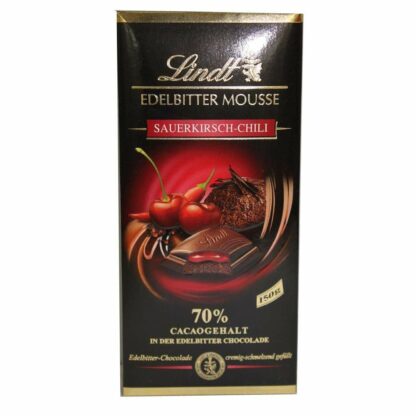 Lindt Edelbitter Mousse Sour cherry & Chilli 140gm