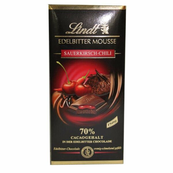 Lindt Edelbitter Mousse Sour cherry & Chilli 140gm