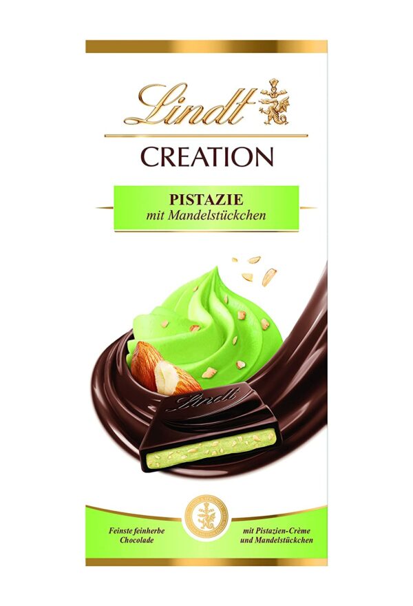 Lindt Creation Pistazie 150gm (with almond pieces)